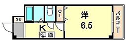 メゾンロージェ 1Kの間取図画像
