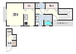 シャーメゾンY's ワンルームの間取図画像