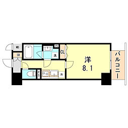 BONNY元町 1Kの間取図画像