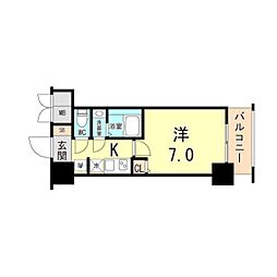 CRESTTAPP神戸湊町NOIR 1Kの間取図画像