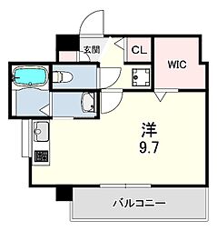 サンビルダーギャラリーコート王子公園 ワンルームの間取図画像