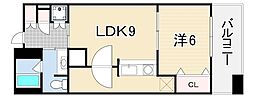 カトルセゾン 1LDKの間取図画像
