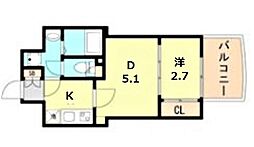 セレニテ神戸西クレア 2Kの間取図画像