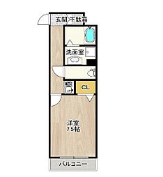 CITYSPIRE神戸元町 1Kの間取図画像