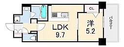 神戸市兵庫区浜崎通マンション 1LDKの間取図画像