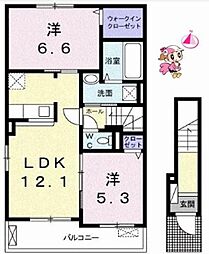 アルモ 2LDKの間取図画像