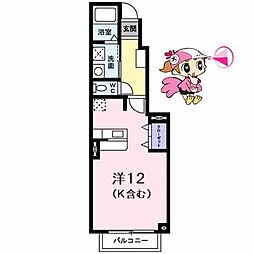 トゥールコネッサンス ワンルームの間取図画像