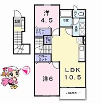 徳島県板野郡藍住町住吉字神蔵（賃貸アパート2LDK・2階・51.67㎡） その2