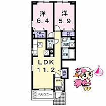 徳島県徳島市南島田町４丁目（賃貸アパート2LDK・1階・55.17㎡） その2