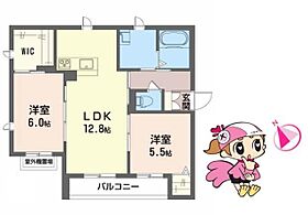 徳島県徳島市八万町下福万（賃貸マンション2LDK・2階・59.53㎡） その2