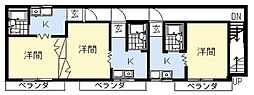NSハイム 1Kの間取図画像
