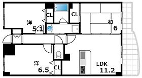 シャトー大原  ｜ 兵庫県芦屋市大原町21-17（賃貸マンション3LDK・2階・60.35㎡） その2