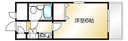 日神パレス杉田B棟 1Kの間取図画像