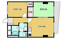 ストリーム多摩 2DKの間取図画像