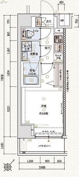 ベルシード横濱ポルト 503｜神奈川県横浜市神奈川区栄町(賃貸マンション1K・5階・23.00㎡)の写真 その2