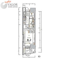 ＸＥＢＥＣ大鳥居ＡＳＹＬＣＯＵＲＴ 2階1Kの間取り