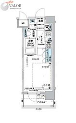 レジディア蒲田V 2階1Kの間取り