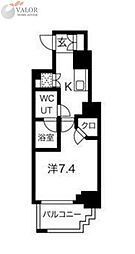 スパシエグランス横浜反町 11階1Kの間取り