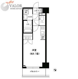 PORTOPARTIREYOKOHAMA ワンルームの間取図画像