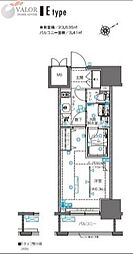 ZOOM横浜桜木町 1Kの間取図画像