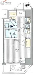 GROWSレジデンスヨコハマオオドウリコウエン 1Kの間取図画像
