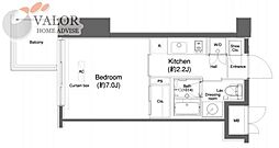 プラウドフラット横浜 1Kの間取図画像