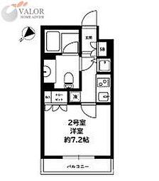 シティタワー横濱 1Kの間取図画像