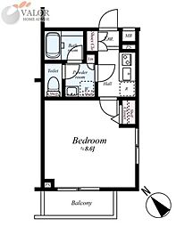 ロアール武蔵新田 1Kの間取図画像