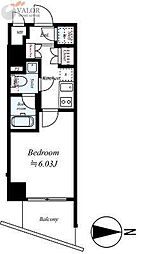 ブライズ大森東DUE 1Kの間取図画像