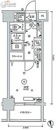 スカイコート蒲田ガーデン 1Kの間取図画像