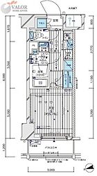 メインステージ横濱阪東橋 1Kの間取図画像