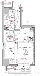 クレイシアIDZ鶴見 1LDKの間取図画像