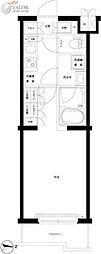 ルーブル武蔵新城参番館 1Kの間取図画像