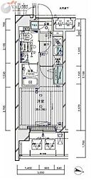 メインステージ川崎ウエスト 1Kの間取図画像
