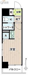 ニックアーバンスピリッツ川崎 ワンルームの間取図画像