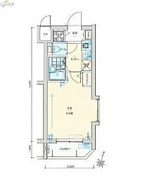 バージュアル横濱妙蓮寺 1Kの間取図画像
