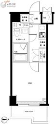 ルーブル川崎七番館 1Kの間取図画像