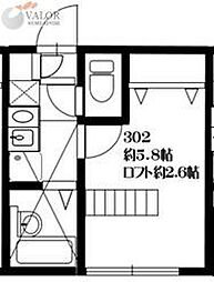 リーヴェルポート横浜Lisa 1Kの間取図画像