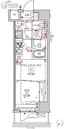 クレイシアIDZ川崎ザ・テラス 1DKの間取図画像