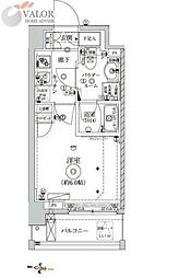 CRACIA西横浜GRANDQUALITE 1Kの間取図画像
