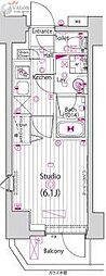 GALASTATION横浜子安 1Kの間取図画像