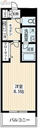 ARCOBALENO武蔵小杉2 ワンルームの間取図画像