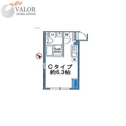 LAFORT横浜鶴見 ワンルームの間取図画像