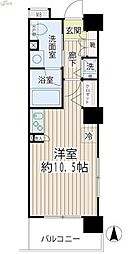 エクセル川崎WEST ワンルームの間取図画像