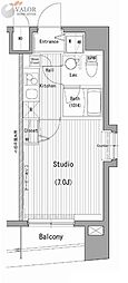 ガーラグランディ横濱桜木町 1Kの間取図画像