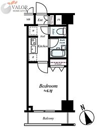 Risingplace蒲田南 1Kの間取図画像