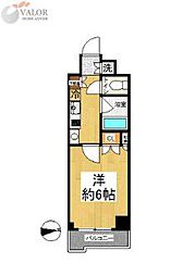 ルーブル羽田萩中 1Kの間取図画像