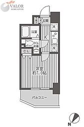 レジディア蒲田 1Kの間取図画像