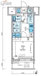 リヴシティ川崎 1Kの間取図画像