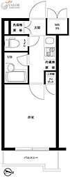 ルーブル武蔵小杉参番館 1Kの間取図画像